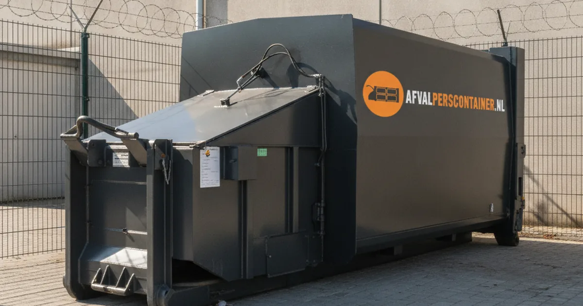 Perscontainer met hydraulische vulklep