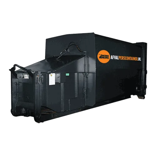 Perscontainer met hydraulische klep